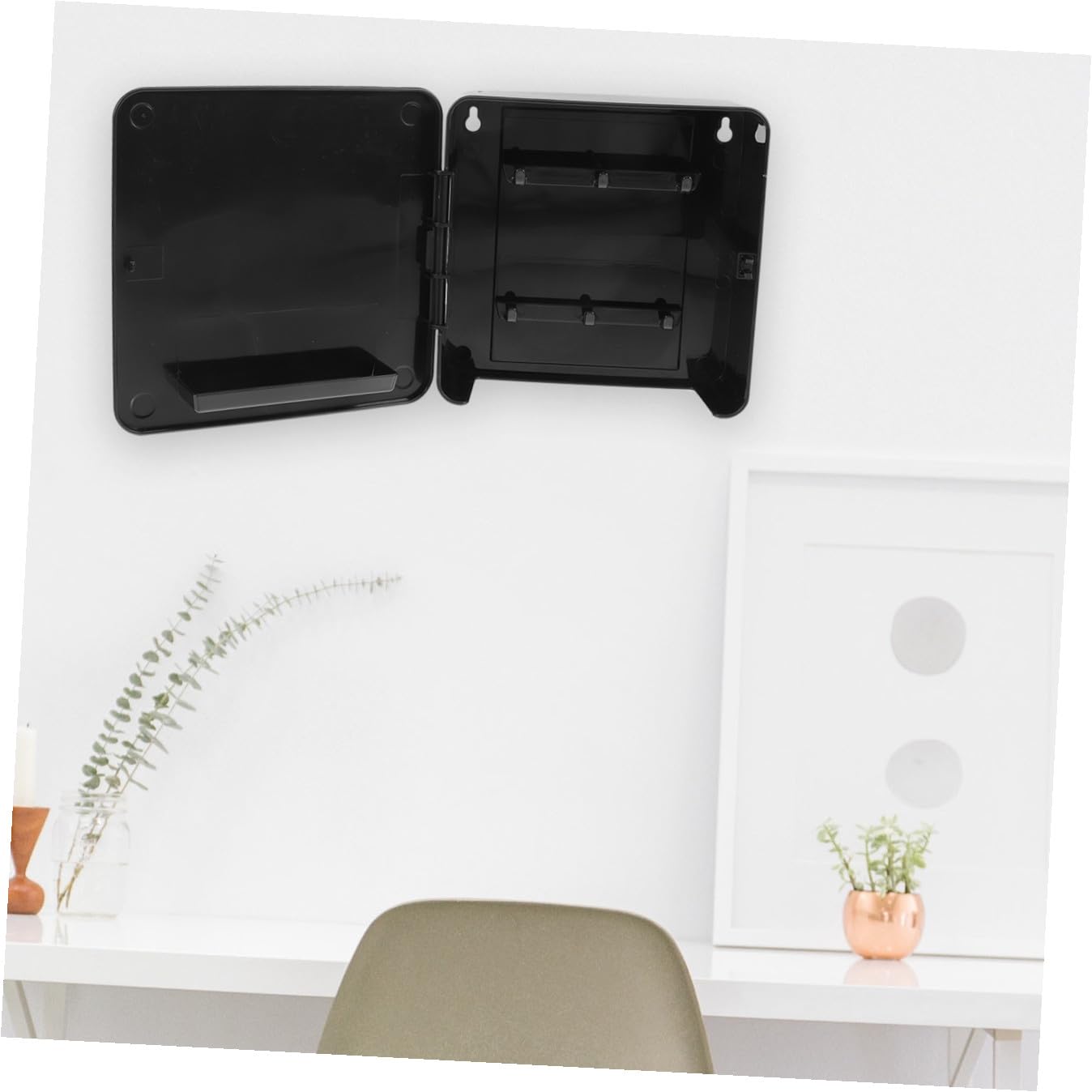 MAGICLULU Portachiavi da Muro in Plastica Nero Ganci Magnetici, Organizer per Chiavi senza Foratura, Stile Moderno Adatto a Negozi e Ingressi