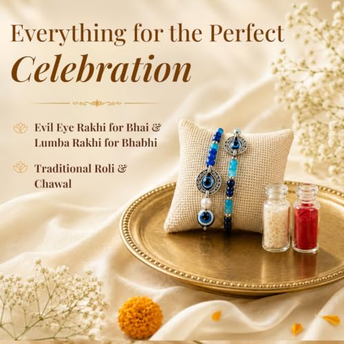 Image of Nytarra Rakhi Gift Box for Brother | 10+ Items Dry Fruits, Car Freshener, Perfume, Evil Eye Rakhi for Bhai & Bhabhi | Rakshabandhan Hamper for Bhaiya | Premium Raksha Bandhan Gift Set