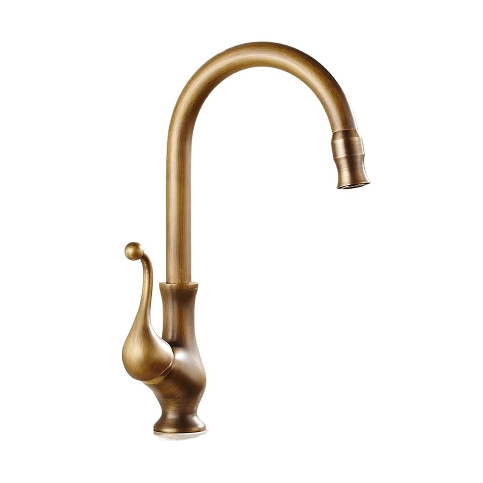 Grifo de cocina monomando latón antiguo cepillado para encimera
