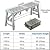 YXCMD Adjustable Height Portable Folding Scaffolding Multipurpose Work Platform Scaffold Maximum Load 400 Lbs Step Ladders for Home Engineering Workbench Folding Steel Scaffolding Ladder(200cm/6.5ft)