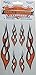 Hardley Dangerous Illusions 6 Flames Removable Stickers, Orange