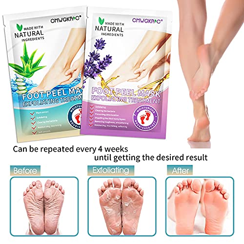 Cmwgkbc 5 Pack Foot Peel Mask,Exfoliator Peel Off Calluses Dead Skin Callus Remover,Foot Mask For Dry Cracked Feet,Foot Peel Mask With Lavender And Aloe Vera Gel For Men And Women Feet Peeling Mask thumb #3