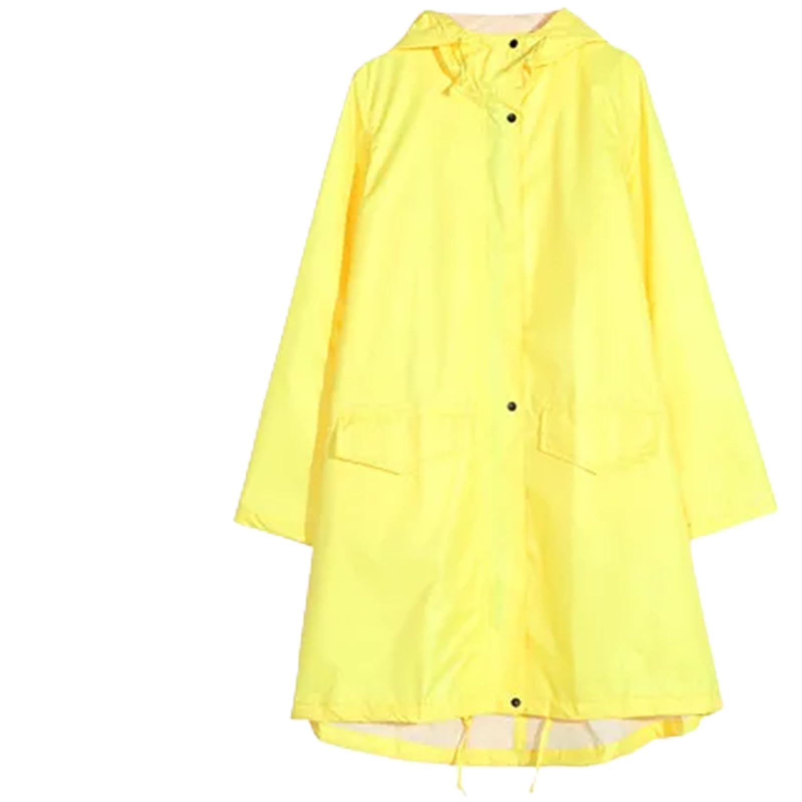Poncho Antipioggia Giacca impermeabile lunga da donna, uomo, antivento, con cappuccio, leggera, poncho, mantello