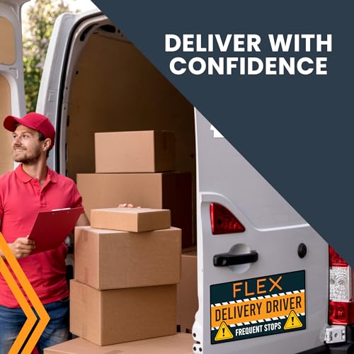 Image of Magnet Me Up Flex Delivery Driver Automotive Magnet Decal, 8x4.5 inches, Automotive Magnet for Car, Truck, SUV, Vehicle Safety Sign for Flex Delivery Driver, Crafted in USA
