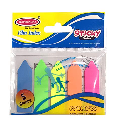 Bambalio Arrow Shaped Neon Sticky Notes (Pack of 6)