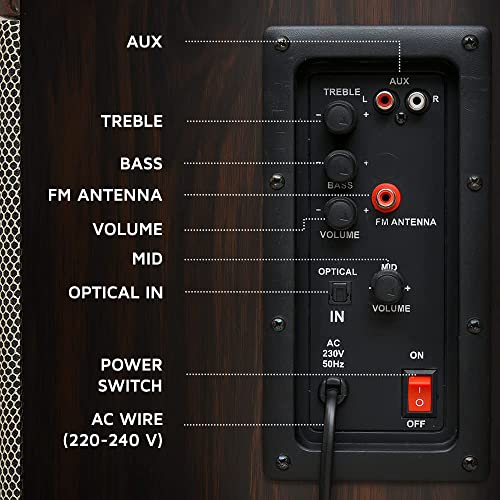 Image of Obage ST-777 100 Watts Single Tower Home Theatre System Tri-Amped with Karaoke, Bluetooth 5.0, Optical in, FM, USB, AUX