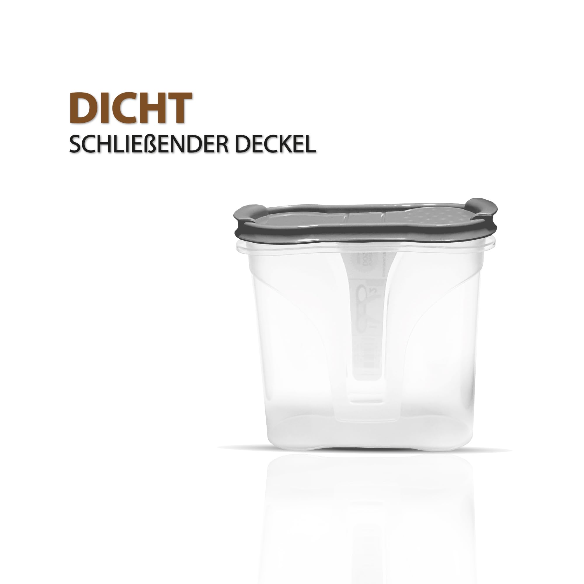 Bestlivings Gewürzdosen 300ml (8er Pack - Schwarz) Aufbewahrungsboxen für Gewürze - Luftdichte Schüttdose aus BPA freien Kunststoff, Vorratsdose mit Deckel
