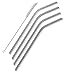 Long bend Stainless Steel Drinking Straws , Free Cleaning Brush Included, OPACC 4 Straws for 20 & 30 OZ Yeti Tumbler ICEFIELDS ICONIQ Rtic Ozark Trail Rambler Cup