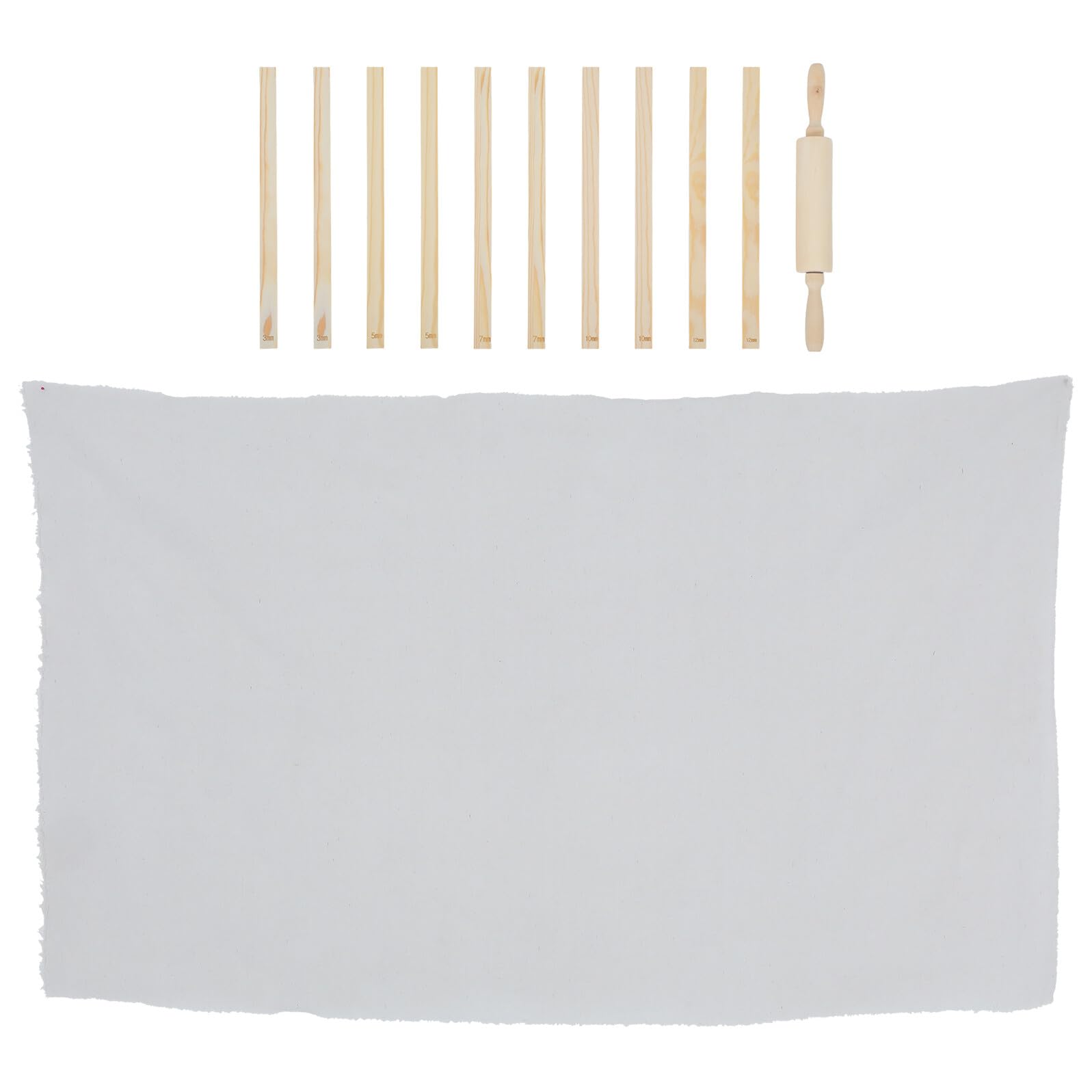 Outils poterie et tapis lin : lot de 12 pièces pour modelage de pâte polymère
