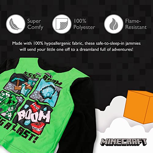 Minecraft Boys' Pajama Set, Time To Mine, 8 #TOP2