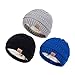 Alepo Fleece Lined Baby Beanie Hat, Infant Newborn Toddler Winter Warm Cute Soft Cozy Chunky Thick Thermal Knitted Kids Cap for Boys Girls (3 Pack Black&Light Gray&Blue)