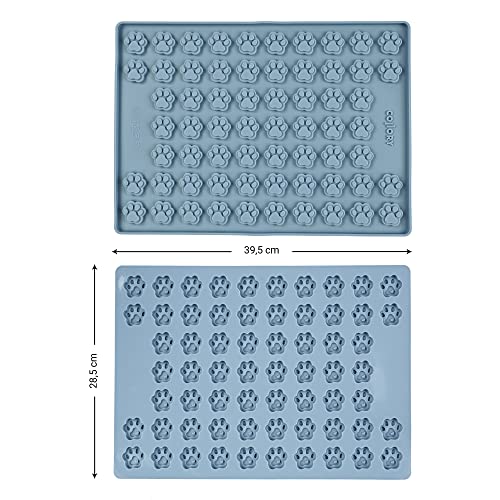 Collory Medium Pfoten (3cm) Silikon Backmatte, Hunde Tatzen, Backform für DIY Hundekekse und Leckerlis, Knochenbackform, Pralinenform, Schokoladenform, Antihaftend und Lebensmittelecht (BPA-Frei)