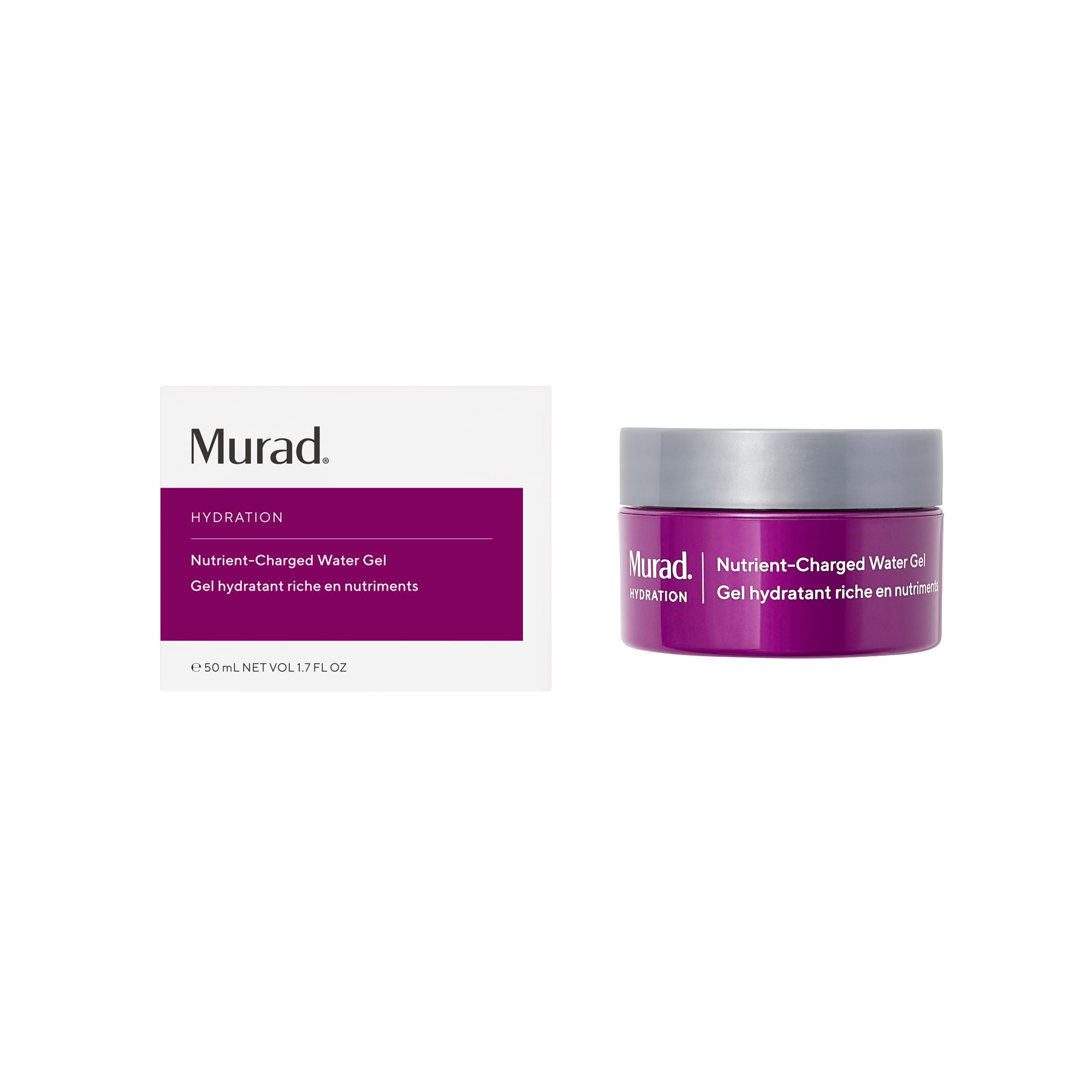 MuradNutrient-Charged Water Gel - Hydration Face Moisturiser - Lightweight Hydration Gel Moisturiser with Minerals, Vitamins and Peptides Backed by Science, 50ml