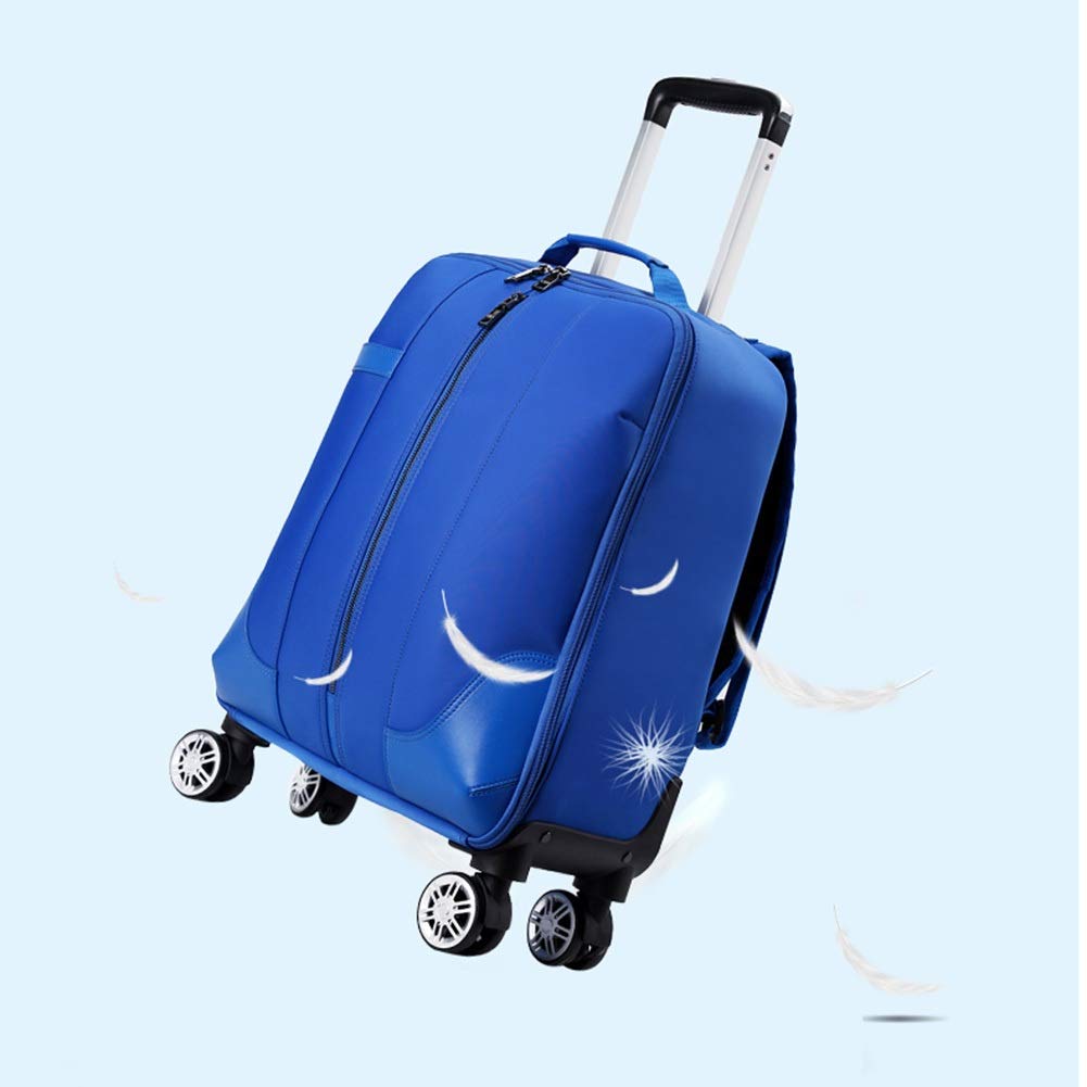 ADITAM ZHANGQIANG Valigia Trolley da Viaggio 5 Città Trolley Approvato da Cabina, Nero (Color : Black, Size : 18) Double The Comfort