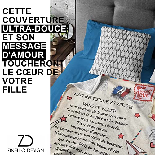 Plaid fille cocooning pour soirées d'hiver couverture douce lit