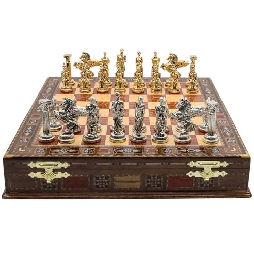 Jeu d'échecs de rangement en bois de 36 cm pour sublimer vos soirées au salon