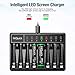 HiQuick 8-Bay Smart Charger with AA AAA Rechargeable Battery, 4 X 2800mAh AA & 4 X1100mAh AAA Batteries – Fast Charging for Home Camera Devices