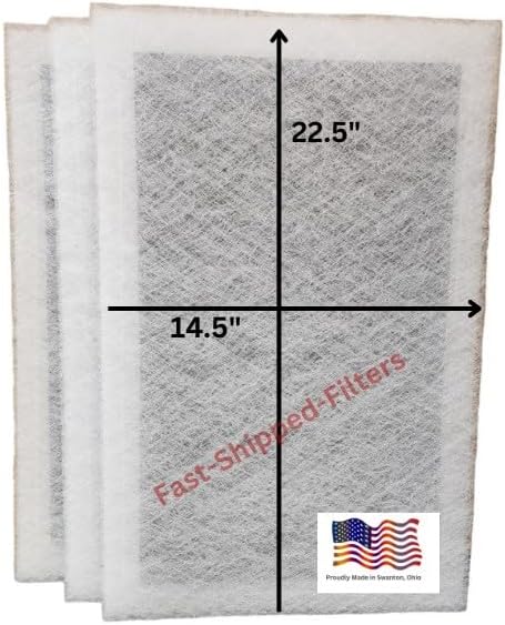Fast-Shipped-Filters - Paquete de 3 almohadillas de filtro de repuesto de 16 x 25 pulgadas, compatibles con filtro de aire dinámico de 16 x 25
