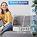 cd Player Portable with Bluetooth，Double HiFi Sound Speakers，Sleep Mode,Desktop CD Music Players,Support AUX/USB/Headphone Jack/Music Fiber Optics/FM Radio Boombox for Home,Office (White)