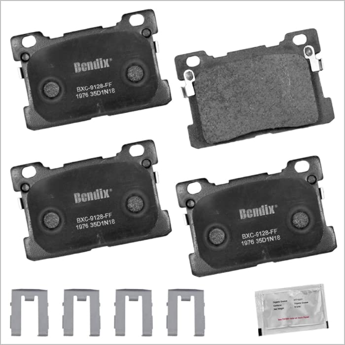 Image of Bendix Priority1 CFC1976 Ceramic Rear Brake Pads for Genesis G90 2018-2017