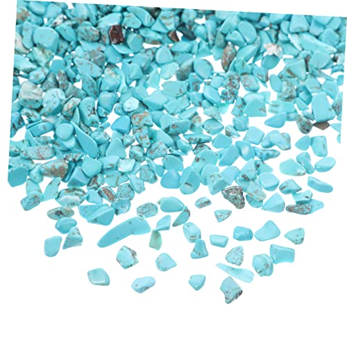 KONTONTY 2 Bags Natural Turquoise Jewelry Accessories Decorative Gravel for Fish Tank Aquarium