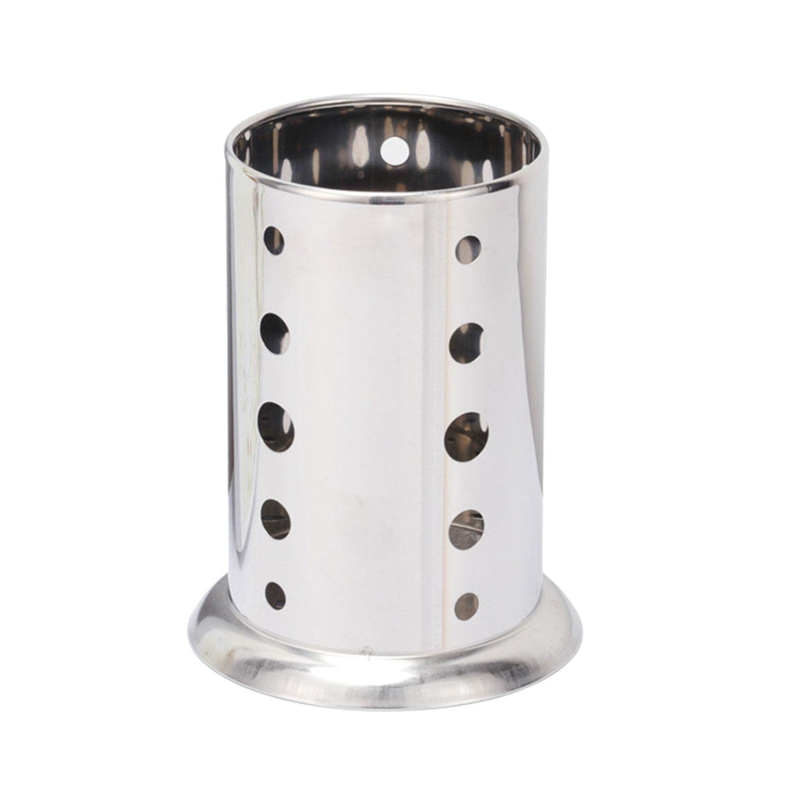 Zymay Silver Cutlery Utensils Holder Drainer - Stainless Steel Cutlery Drying Rack - Spoon Fork Chopsticks Box - Hollowed Kitchen Wares Organizer - Kitchen Utensil Drying Rack