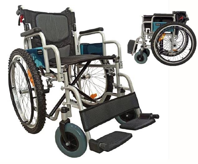 Karma Healthcare - Sunny 9 - Foldable Wheelchair with Detachable Rear Wheel, Flip-back Armrest, Detachable Footrest and Foldable Backrest - For easy Transfer-image-45