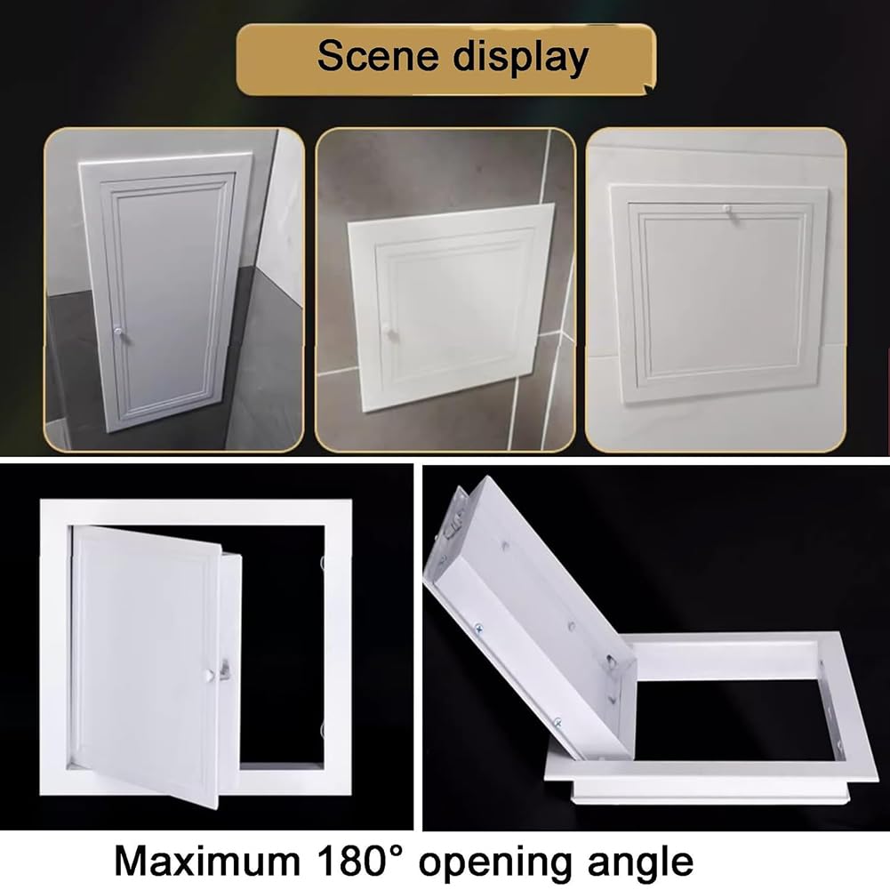 Panel De Acceso para Techos Y Paneles De Yeso, Puerta Cuadrada De Acceso para Plomería, Puertas Metálicas De Fácil Acceso, Panel De Acceso con Interruptor Giratorio para Techo,50 * 50cm