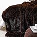 BATTILO HOME Luxury Fluffy Brown Faux Fur Throw Blanket, Cozy Warm Fur Blanket for Couch, Sofa, Chair, Bed, Plush Fuzzy Fur Throws with Long Pile, 50