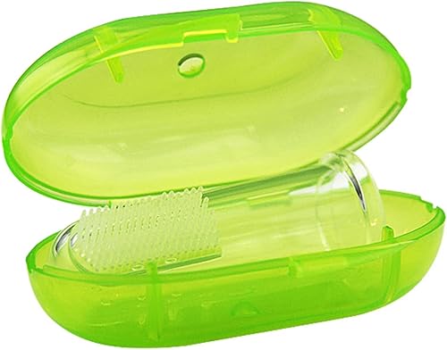 Miniatura 9 de haakaa Juego de cepillos de dientes de silicona para bebés, el primer cepillo de dientes con funda, cepillo de dientes de cerdas suaves para cuidado