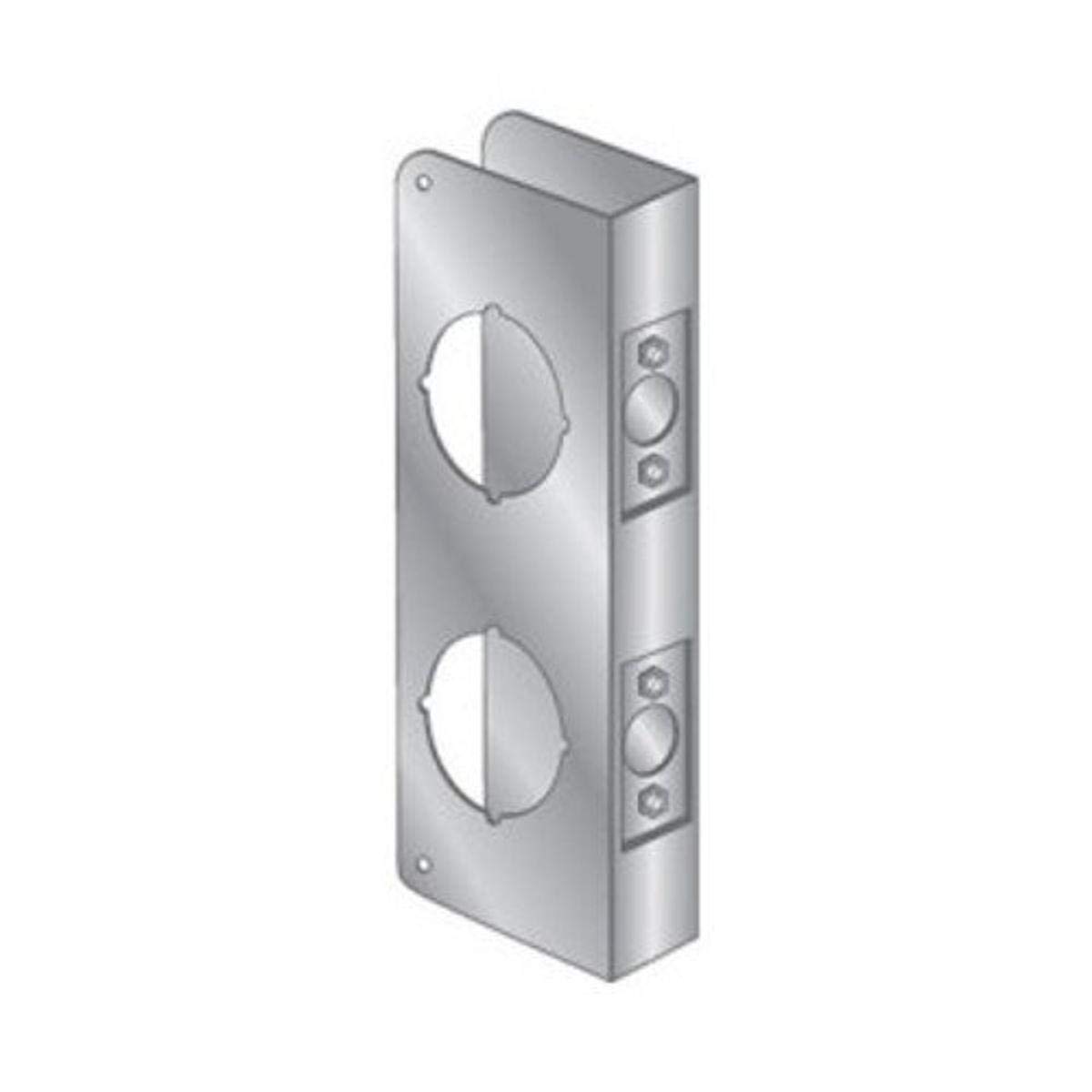 Pro-Lok - EWP-228-S 2-1/8" Top x 2-1/8" Bottom Bore - 4-1/4" x 12" x 1-3/4" Wrap Plate (6" Between Holes) (Stainless Steel Finish)