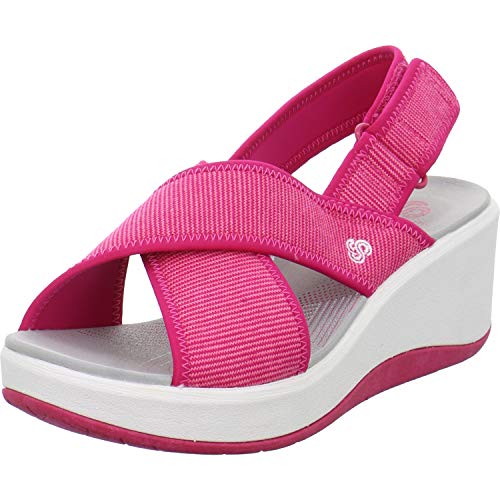 Clarks Step Cali Cove, Zapatillas para Mujer, Rojo (Rose-), 38 EU