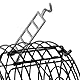 Relaxdays 10021014 Bingo Spiel mit Metalltrommel HxBxT: 20 x 17,5 x 21,5 cm Bingotickets, Loskugeln, Chips, Spielbretter, schwarz
