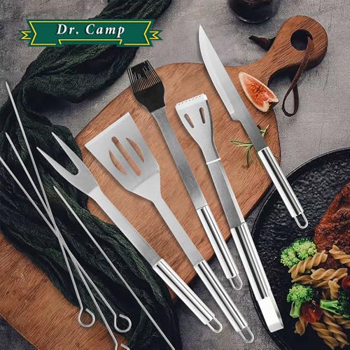 Dr-Camp-9-PCS-Grilling-Accessories-Grill-Set-Tools-Stainless-Steel-Material-BBQ-Tool-Set