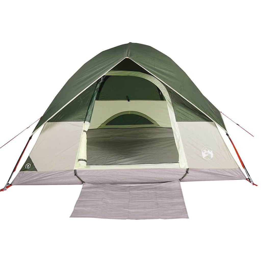 Tienda de campaña de cúpula para personas de color verde, resistente al agua, poliéster con revestimiento de poliuretano, tienda ligera con conexión E y cremallera, ideal para camping, tienda de
