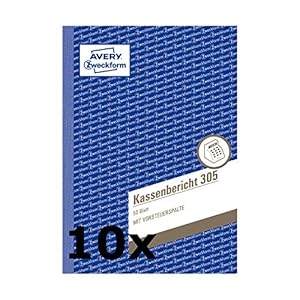 Avery Zweckform Kassenbericht 305, 10 Stück