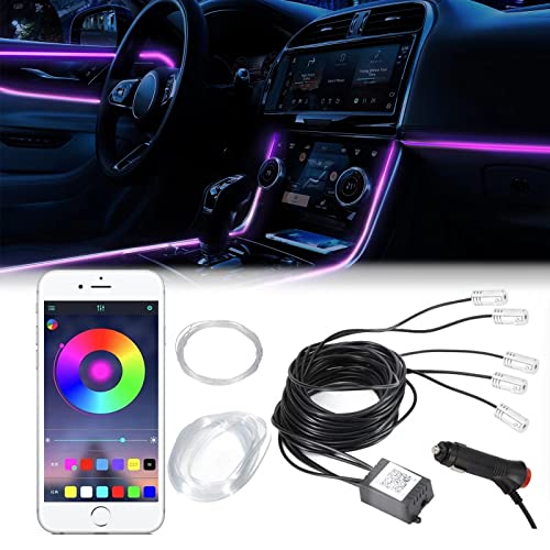 Car LED Interior Strip Lights Kit with Bluetooth Control