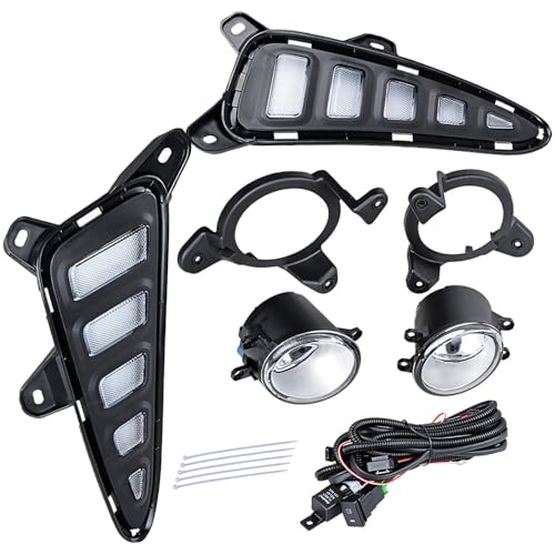 AutoXcessori 2PCS Front Lower Bumper Fog Lamps 30W Clear Lens
