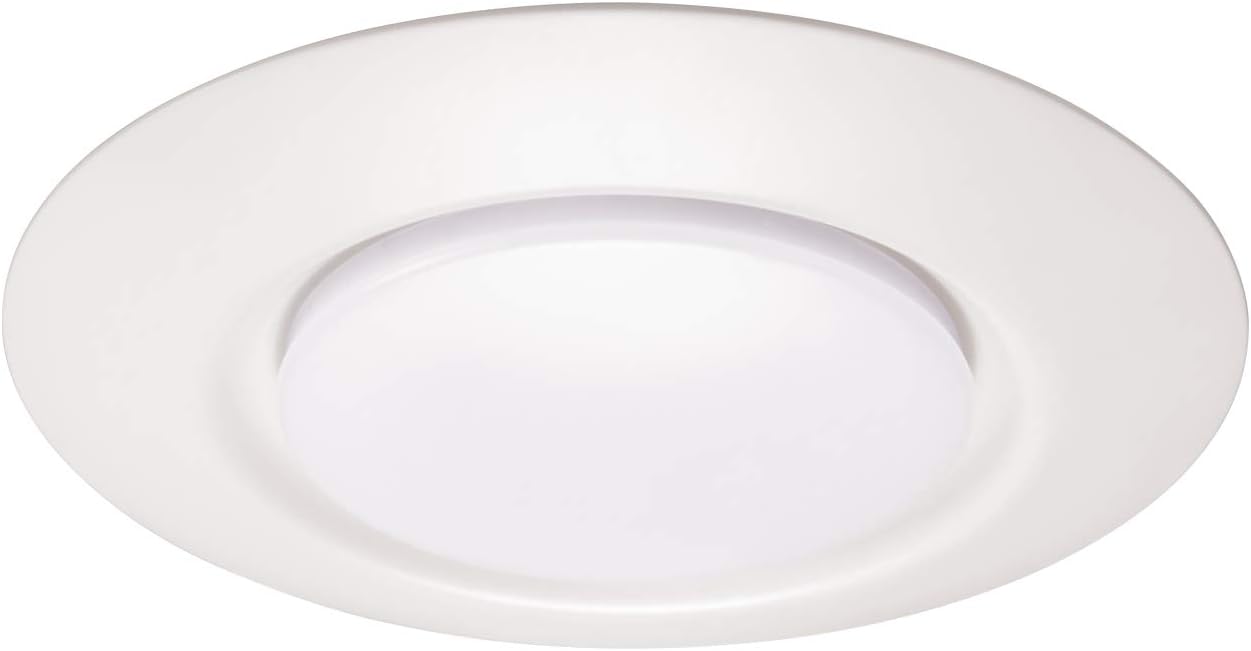 GETINLIGHT 6 inch LED Disk Light, Dimmable, Flush Mount Or Recessed, Bright White 4000K, Matte White Finish, ETL Listed, Wet Location Rated, IN-0301-2-WH-40 …