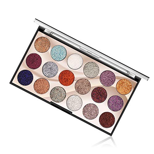 Pure Vie Professional Highlight Eyeshadow Palette Makeup Contouring Kit - 18 Colors Highly Pigmented Nudes Warm Natural Matte Shimmer Cosmetic Eye Shadows Pallet Powder Palette