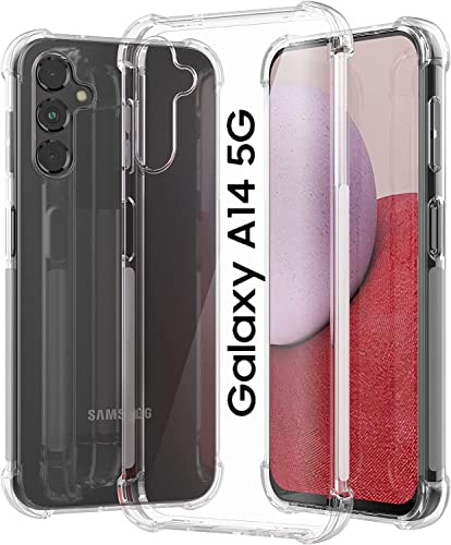 Image of for Back Case Cover Bumper Flexible Silicone Transparent Back Cover for Samsung Galaxy A14 - Transparent