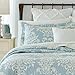 Laura Ashley - King Quilt Set, Reversible Cotton Bedding with Matching Shams, Home Decor for All Seasons (Rowland Blue, King)