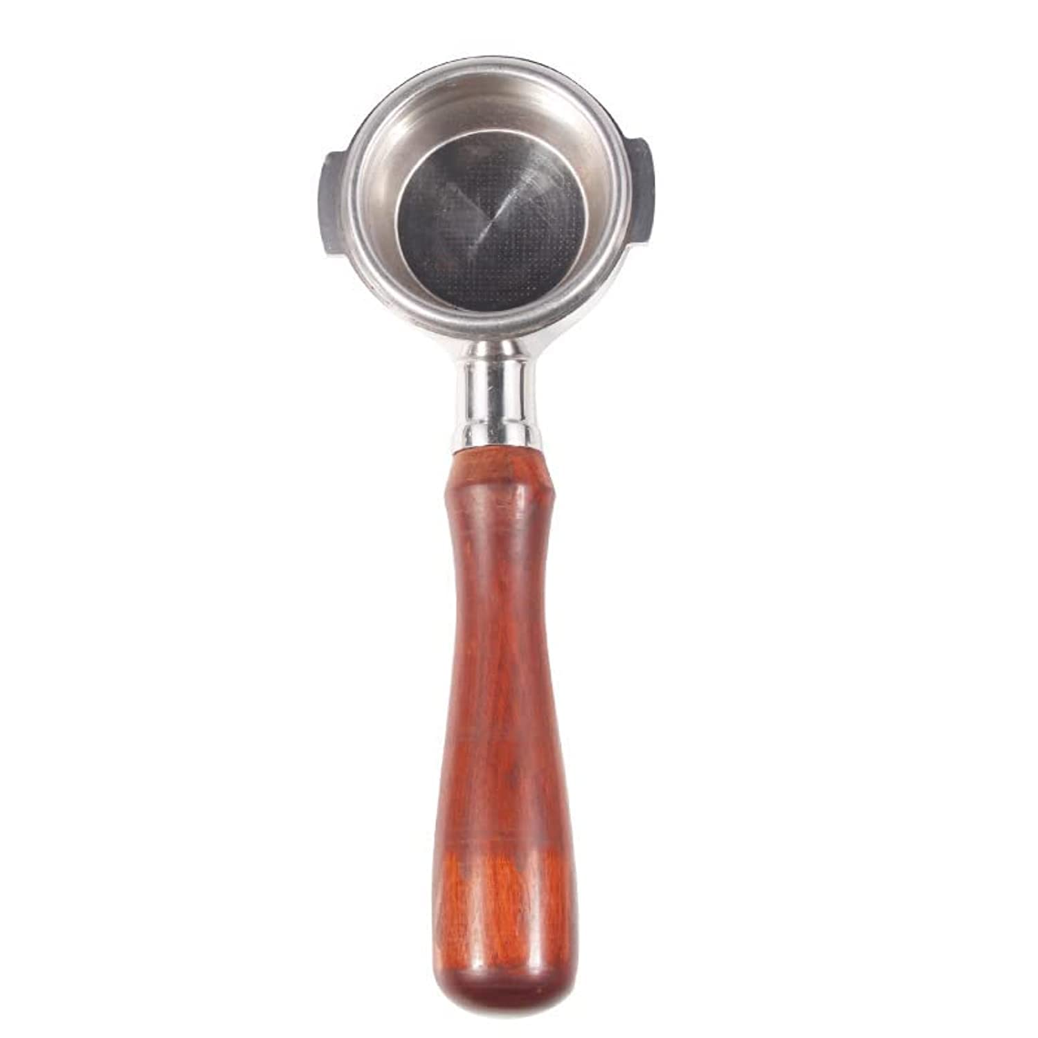 Arabest 58mm Bottomless Portafilter for E61 Espresso Machines - Stainless Steel Naked Filter with Wooden Handle & Coffee Basket