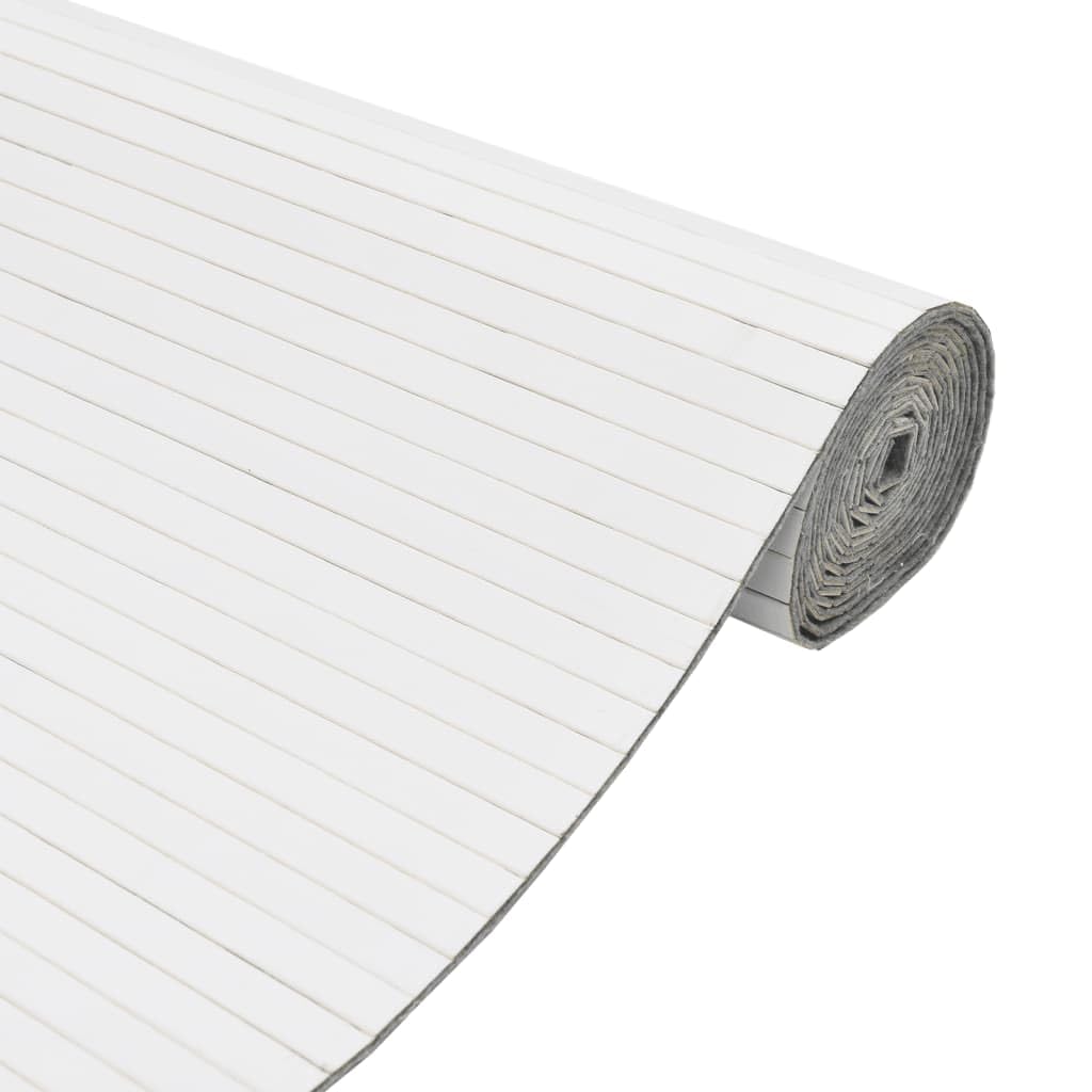 vidaXL Cloison de séparation Blanc Largeur 400 cm Hauteur 165 cm Bambou