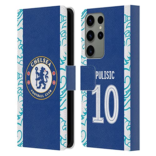 Carcasa Chelsea FC Pulisic para Samsung Galaxy S23 Ultra funda libro de cuero