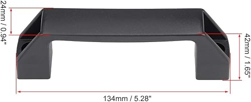 Miniatura 10 de uxcell Manijas plásticas del tirón 479.0 ft m centros del agujero para el equipo mecánico del equipaje 4pcs