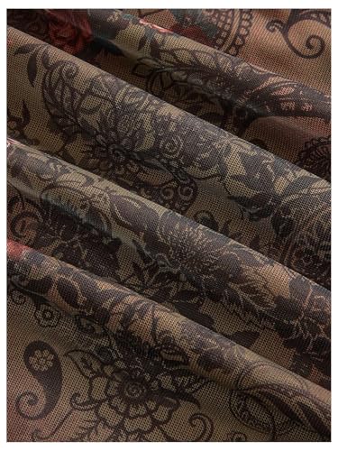 WDIRARA Women's Plus Size Paisley Floral Layered Ruffle Skirt Vintage High Low Long Skirts Boho Hippie Style4