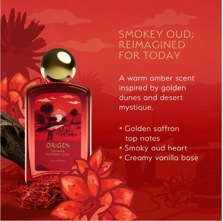 O'rigen Sahara Mystery Oud Eau de Parfum, a Deep and Warm Amber Woody Fragrance for Women, 3.3 oz - Image 3