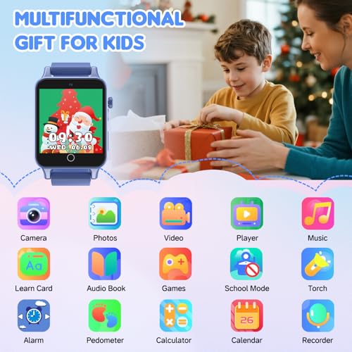 Image of Kids Smart Watch Toys for Boys Age 5-12, 30 Games HD Touchscreen Watch for Kids, Audiobook, Alarm Clock, Alarm Clock, Learn Card, Music Player, Educational Toys Birthday Gifts for Boys Ages 5 6 7 8 9