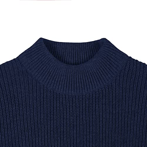 Image of Kid Nation Boys Sweater Cotton Quarter Zip Sweater Kids Cable Knit Pullover | Casual 1 /4 Zip Sweater for Child 3-14 Years (Previously Amazon Essentials)